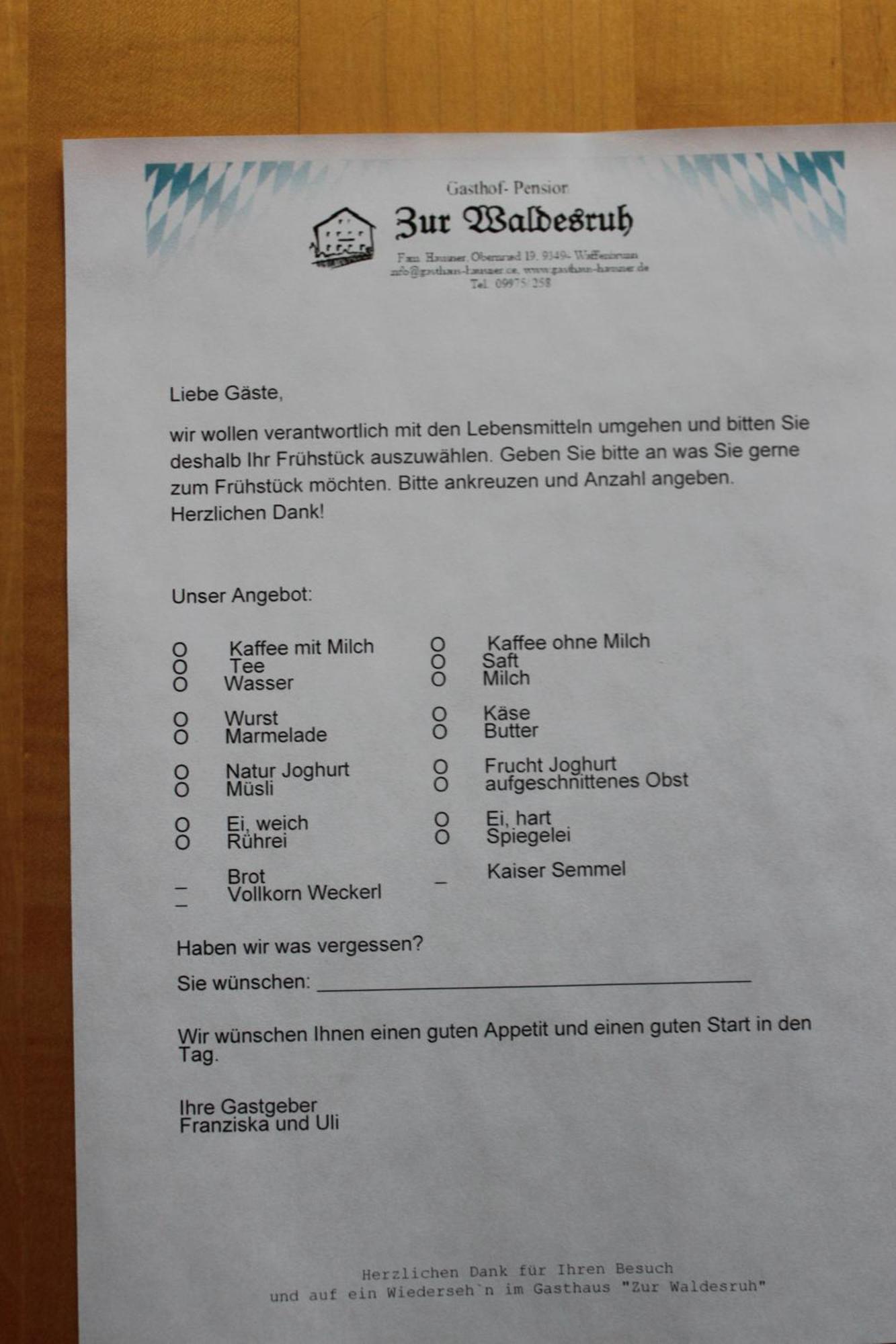 Gasthaus Zur Waldesruh Waffenbrunn Exterior foto
